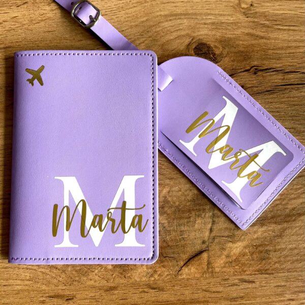 Gepersonaliseerde reisset – paspoorthouder en bagagelabel | Stijlvol en veilig reizen